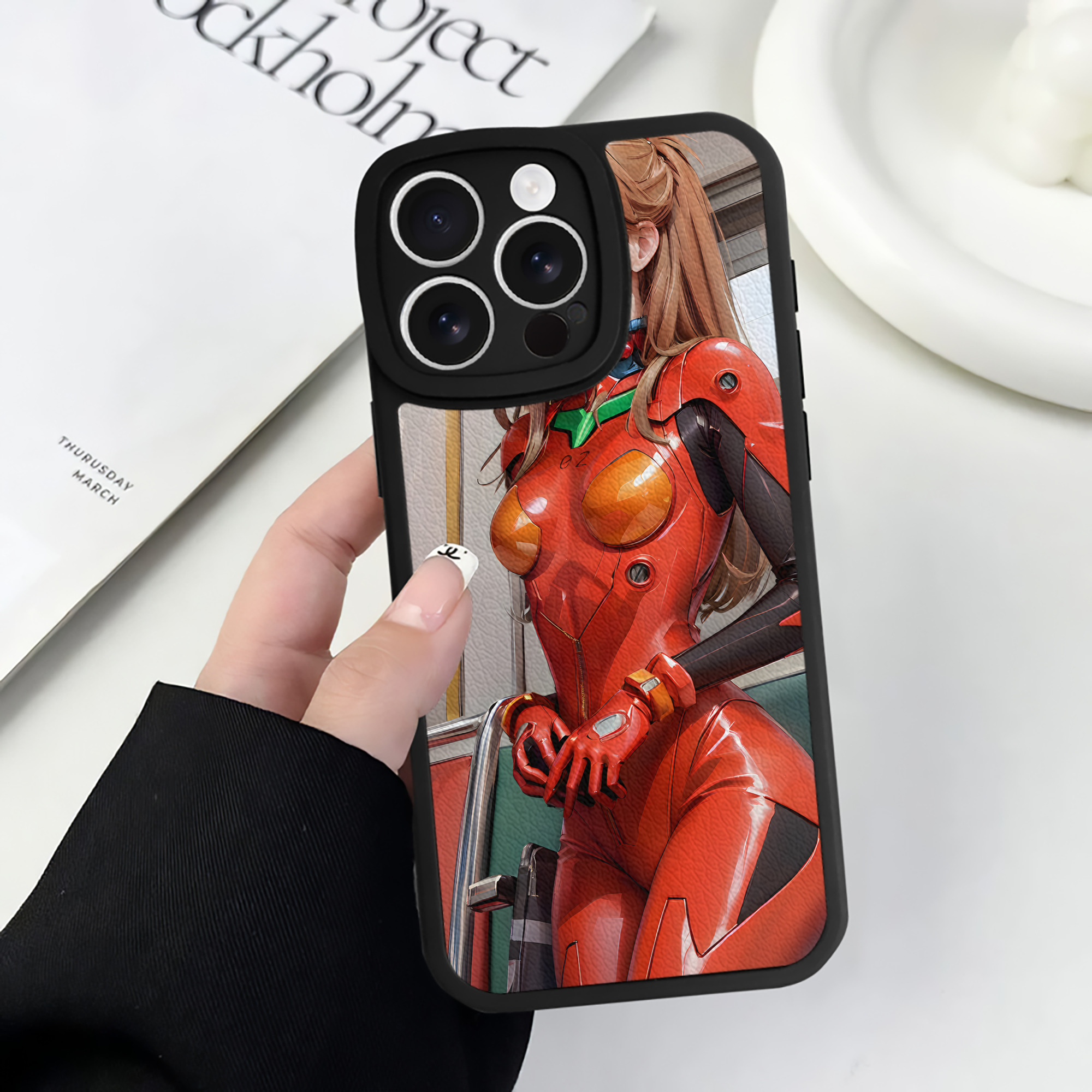 （画像用） EVA 新世紀エヴァンゲリオン 【iPhone 16シリーズ対応】シリコンスマホケース（レザー調） 材質：シリコン